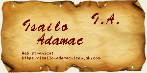 Isailo Adamac vizit kartica